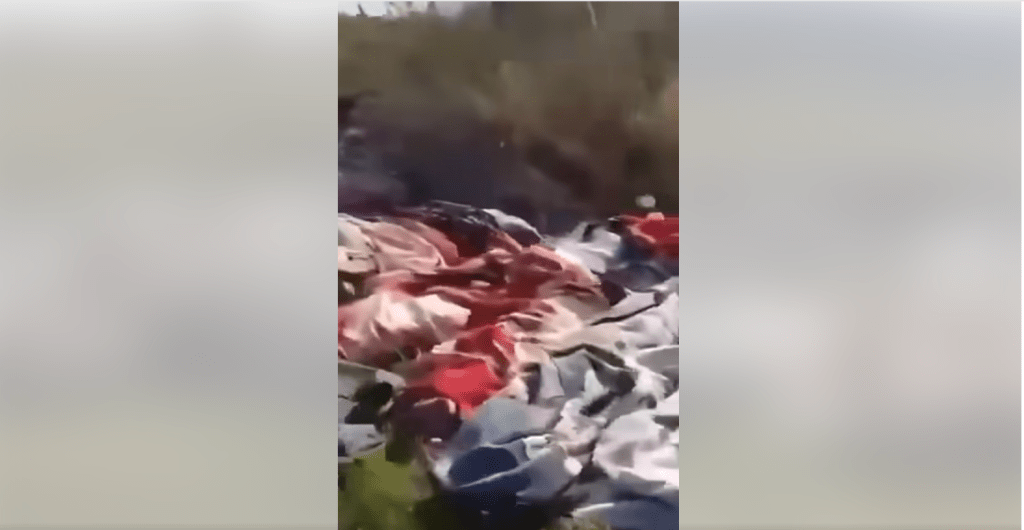 Scene from a video showing the mass killing of Alawites in western Syria in March 2025